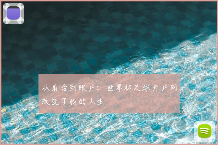 从看台到账户：世界杯足球开户网改变了我的人生