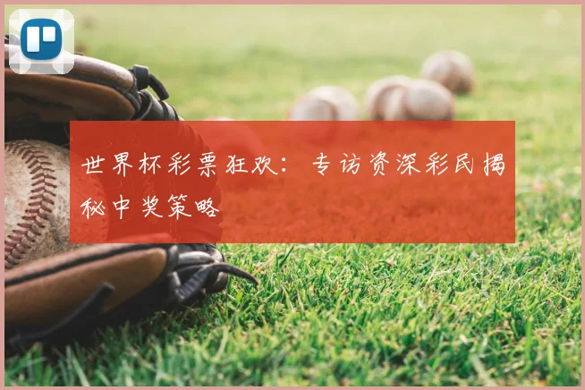 世界杯彩票狂欢:专访资深彩民揭秘中奖策略